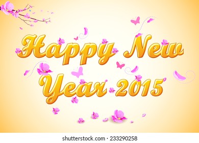vector illustration of Happy New Year 2015