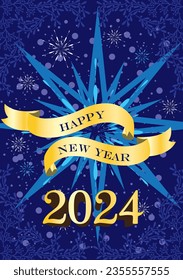 Vektorgrafik von Happy New Year Karten mit Neujahrsbaum, Rentieren, Schneeflocken, Blumenrahmen und Hintergründen Design. Moderne universelle künstlerische Vorlagen. Social Media, Party, Hotel, zählen Sie auf.