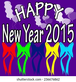 Vector illustration of a happy new year greeting card