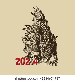 Vector illustration Happy New Year in EPS10 version format