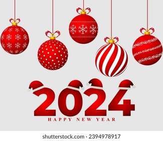 Vector illustration of Happy New Year social media feed template