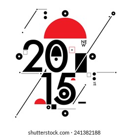 vector illustration happy new year poster 