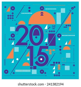 vector illustration happy new year poster
