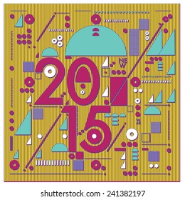 vector illustration happy new year poster 
