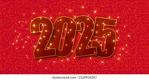 Vektorgrafik der Vorlage für Social-Media-Feeds zum Happy New Year 2025