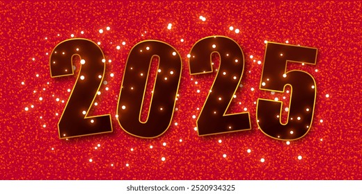 Vektorgrafik der Vorlage für Social-Media-Feeds zum Happy New Year 2025