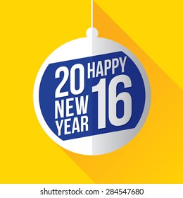 Vector illustration. Happy new year 2016 theme