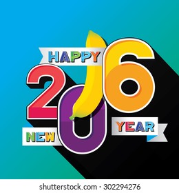 Vector illustration. Happy new year 2016 theme