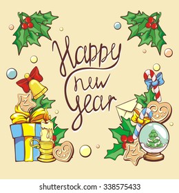 vector illustration of happy new year