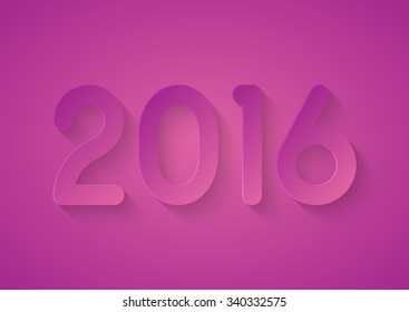 Vector illustration of a happy new year 2016.