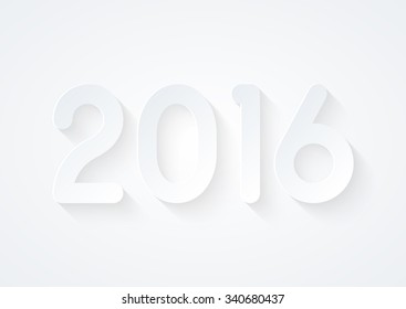 Vector illustration of a happy new year 2016.