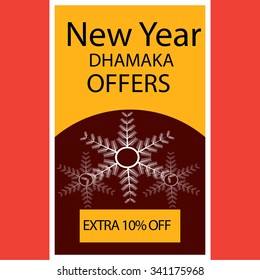 Vector Illustration of Happy new Year sale banner. 
