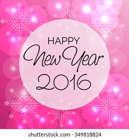 Vector illustration of Happy new year 2016. 