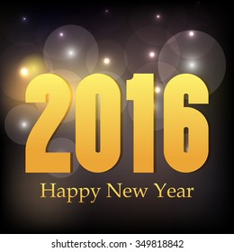 Vector illustration of Happy new year 2016. 