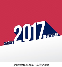 Vector illustration of Happy New Year 2017.