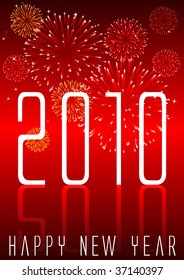 Vector illustration of a happy new year card background