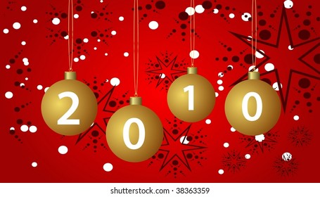 vector illustration of a happy new year card