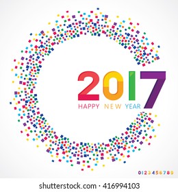 Imagen vectorial de Feliz Año Nuevo 2017.