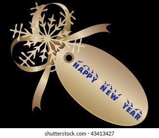 Vector illustration - Happy New Year - gold