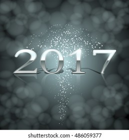 Vector illustration happy new year , new year 2017 illustration for greeting cards for the pages of the magazine .