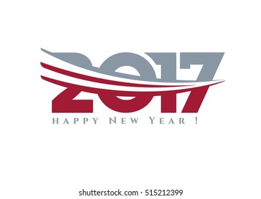 vector illustration . happy New Year ! 2017