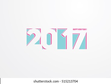 vector illustration . happy New Year ! 2017