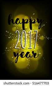 Vector illustration. Happy new year 2017.New year card design.
