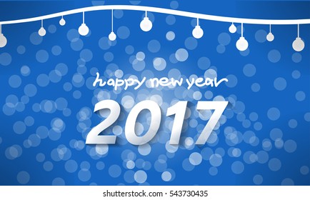 vector illustration of happy new year 2017