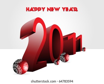 vector illustration of happy new year wallpaper for 2011