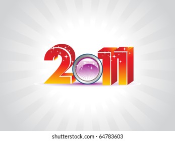 vector illustration of happy new year wallpaper for 2011