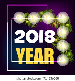 Vector illustration of happy new year. 