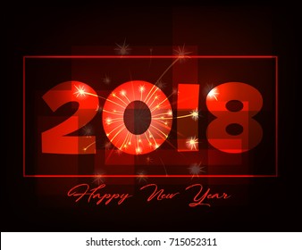 Vector illustration of happy new year.