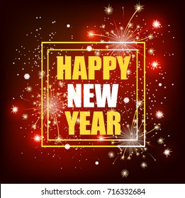 Vector illustration of happy new year.