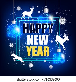 Vector illustration of happy new year.