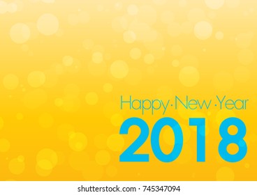 vector illustration of happy new year 2018, can use for design.