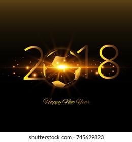 vector illustration of happy new year 2018.