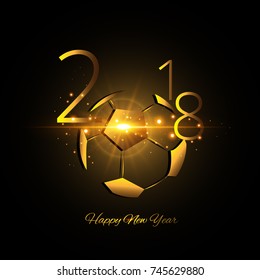 vector illustration of happy new year 2018.