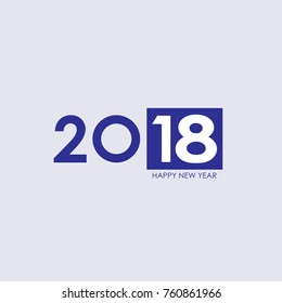 Vector Illustration, happy new year 2018 theme
