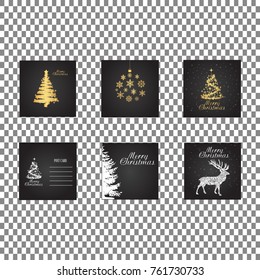 vector illustration of happy new year 2018 gold and black collors place for text christmas balls star champagne glass flayer brochure