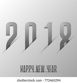 vector illustration of Happy new year 2018 text desain vector