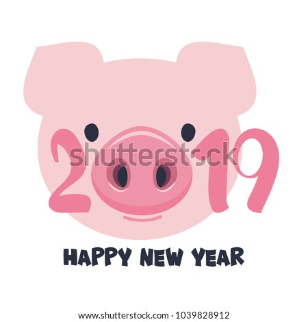 Vector Illustration Happy New Year 2019 Stock Vector Royalty Free 1039828912  Shutterstock