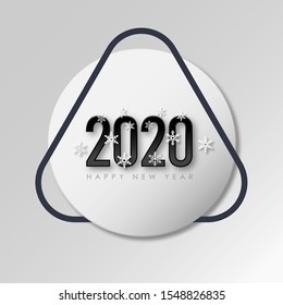 vector illustration Happy new year.2020