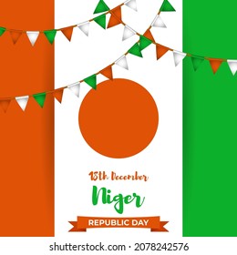 Ejemplo vectorial del feliz día de la república de Níger