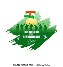 Vector illustration of happy Niger republic day