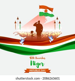 Ejemplo vectorial del feliz día de la república de Níger