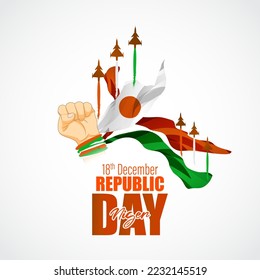 Vector illustration of happy Niger republic day