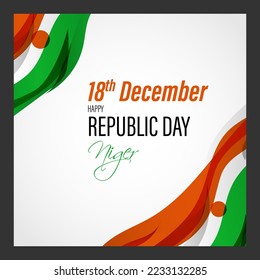 Ejemplo vectorial del feliz día de la república de Níger