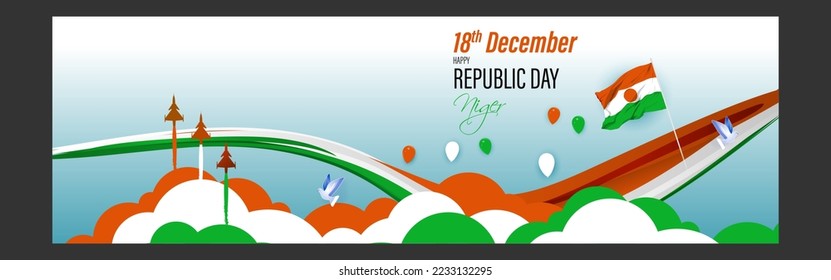 Vector illustration of happy Niger republic day