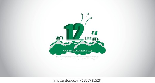 Vector illustration for Happy Nigeria Democracy Day 12 June