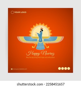 Vector illustration of Happy Nowruz Persian New Year greeting